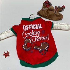 Pet Clothes Dog Cat Christmas Costume Shirt Red